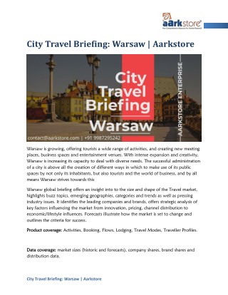 City Travel Briefing: Warsaw | Aarkstore