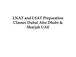 LNAT and LSAT Preparation Classes Dubai Abu Dhabi & Sharjah UAE