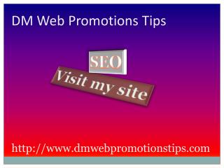 DM Web Promotions Tips