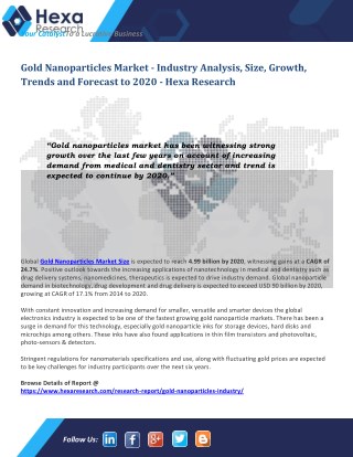 Global Gold Nanoparticles Industry Research Report