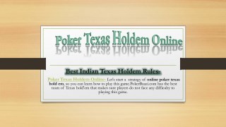 Online Poker Texas Holdem