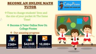 BECOME AN ONLINE MATH TUTOR