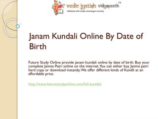 Janam kundali online by date of birth