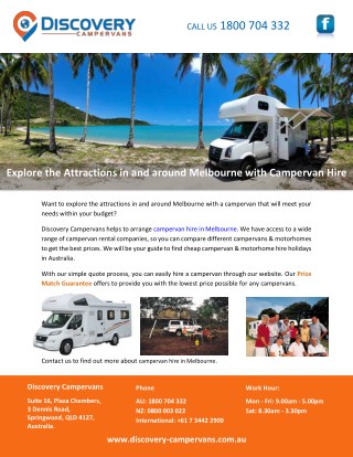 Explore the Attractions in and around Melbourne with Campervan Hire