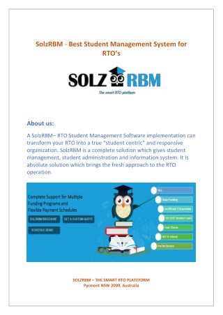 SolzRBM - Best Student Management System For RTOâ€™s
