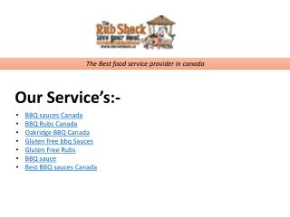 The Best food service provider in canada