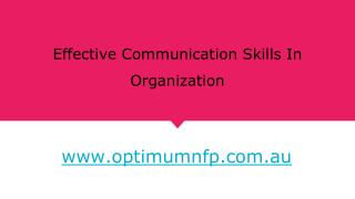 Effective Communication Skills for your Organisation