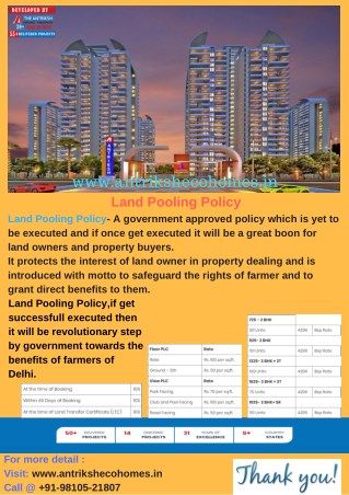 Land Pooling Policy Delhi