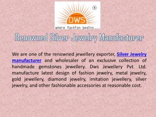 Renowned Silver Jewelry Manufacturer in Jaipur