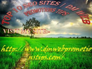 Top 10 SEO Sites | DM Web Promotions Tips