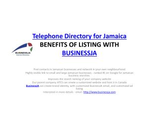 Telephone Directory for Jamaica