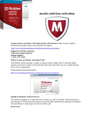 mcafee antivirus activation