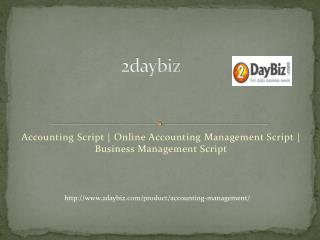 Accounting Script | Online Accounting Management Script | Business Management Script