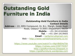 Outstanding Gold Furniture in India