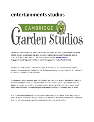 Bespoke garden rooms
