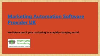 Marketing Automation Software Provider UK