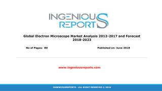2023 Electron Microscope Market Outlook & Market Forecast Study â€“ IngeniousReports