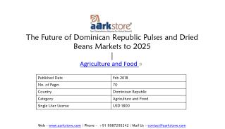 Future of Dominican Republic Pulses and Dried Beans Market | Agriculture and Food Market