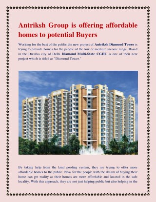 Antriksh Diamond Towers