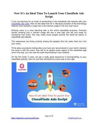 Advanced Online Classifieds Script with Latest Features