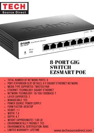 8 port gig switch ezsmart poe