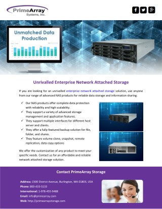 Unrivalled Enterprise Network Attached Storage