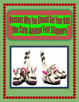 Reasons Why You Should Get Your Kids the Cute Animal Felt Slippers