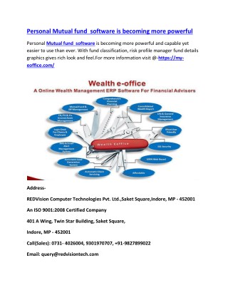 Personal Mutual fund software is becoming more powerful