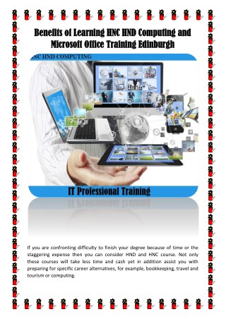 Benefits of Learning HNC HND Computing and Microsoft Office Training Edinburgh