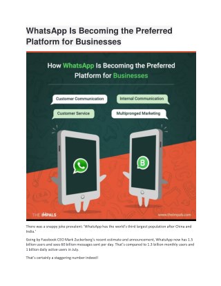 WhatsApp Is Becoming the Preferred Platform for Businesses