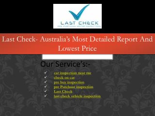 Last Check- Australiaâ€™s Most Detailed Report and Lowest Price