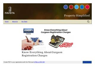 property registration charges in gurgaon