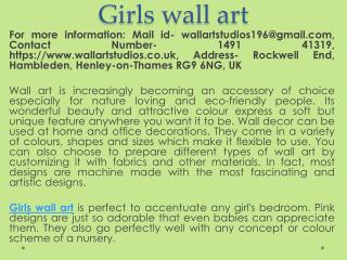 Girls wall art