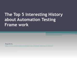 The Top 5 Interesting History about Automation Testing