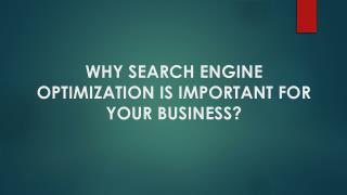 WHY SEARCH ENGINE OPTIMIZATION IS IMPORTANT FOR YOUR BUSINESS?