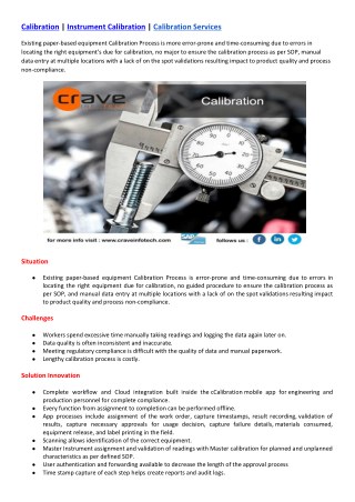 Instrument Calibration