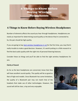 6 Things to Know Before Buying Wireless Headphones