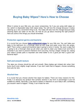 Buying Baby Wipes? Hereâ€™s How to Choose