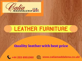 Leather Furniture at best price | Available at Calia Maddalena