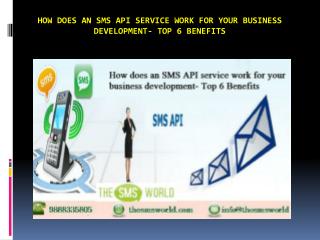 HOW DOES AN SMS API SERVICE WORK FOR YOUR BUSINESS DEVELOPMENT- TOP 6 BENEFITS