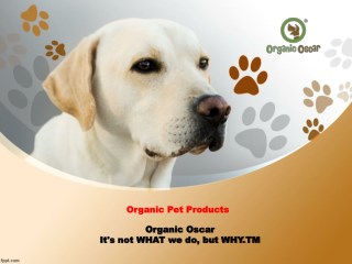 Organic Pet Products Wholesale - Organic Oscar,CA (PDF)