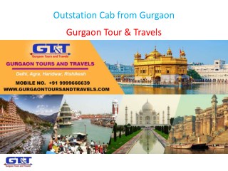 Outstation Cab from Gurgaon