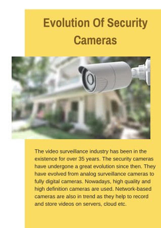 Evolution Of Security Cameras
