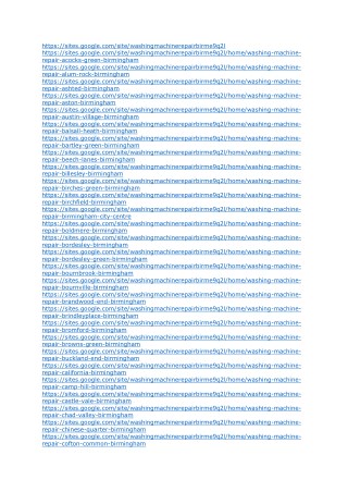 List of URL's Washing Machine Repairs Birmingham 1