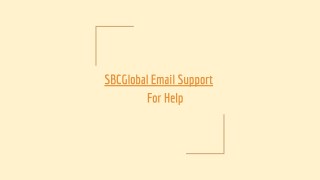 SBCGlobal EmailSupport For Help