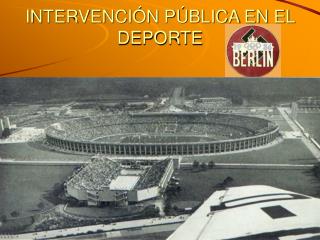 INTERVENCIÓN PÚBLICA EN EL DEPORTE