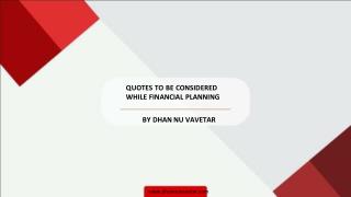 The role of Financial PlanningÂ in making investment decisions