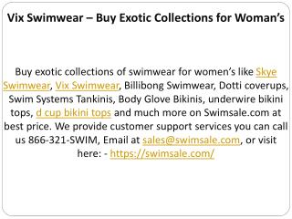 Vix Swimwear â€“ Buy Exotic Collections for Womanâ€™s