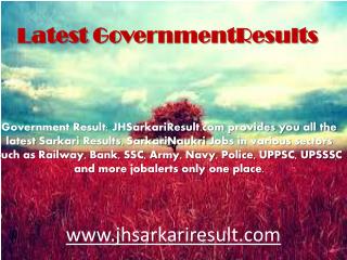 Latest Government Results