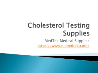 Buy Cholesterol Testing Kit & Devices | Medical Supplies